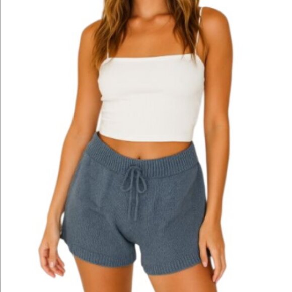 DYI Women's Sweater Felt Bottom Short Navy Size Large - Picture 1 of 6